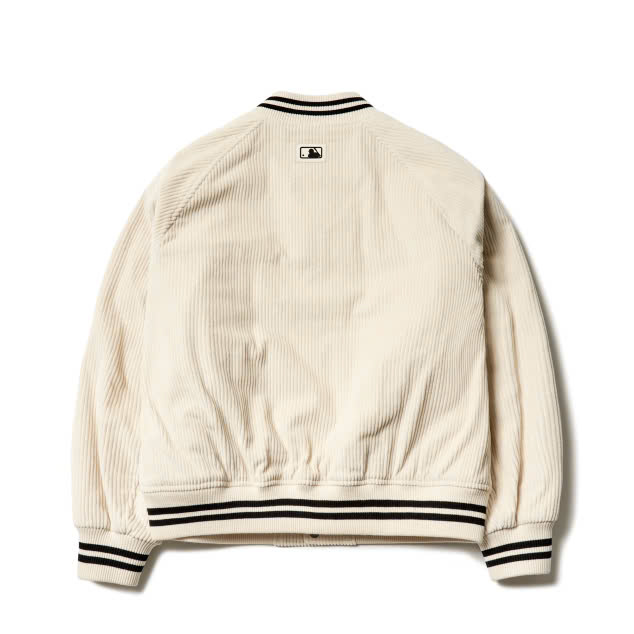 Bomber MLB Nhung Logo Thêu