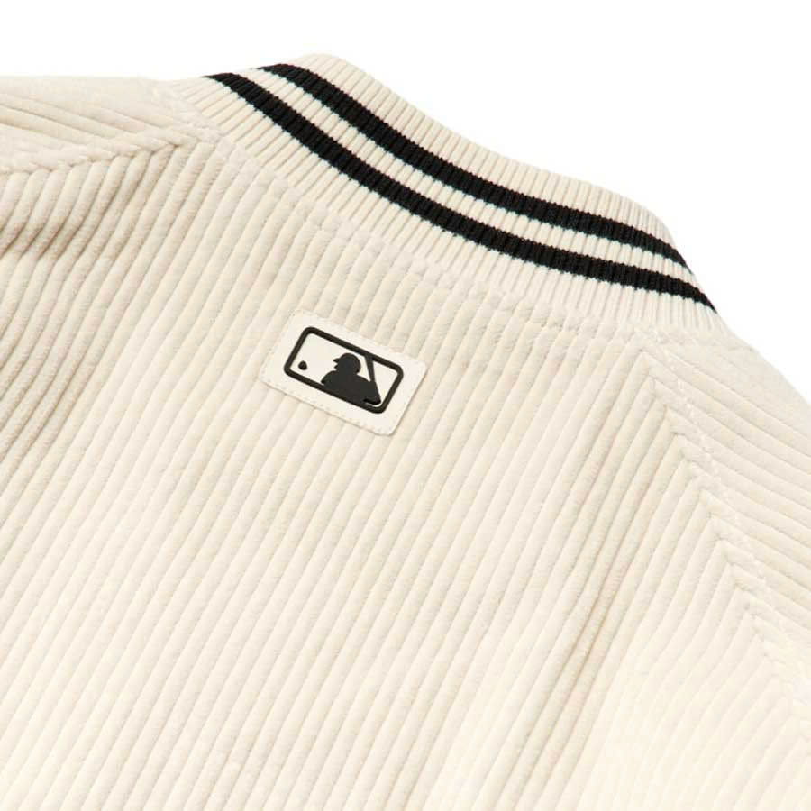 Bomber MLB Nhung Logo Thêu