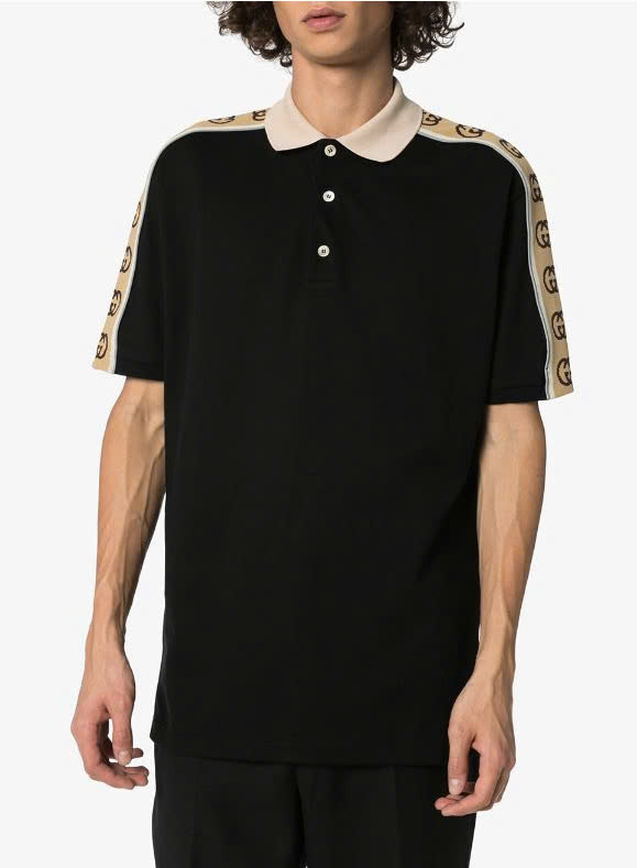 Polo GC Gucci Monogram Pattern (Màu Đen)