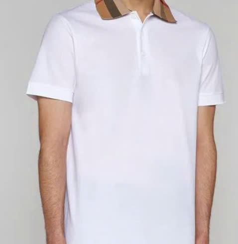Polo BBR Burberry Viền Cổ Sọc Caro V2
