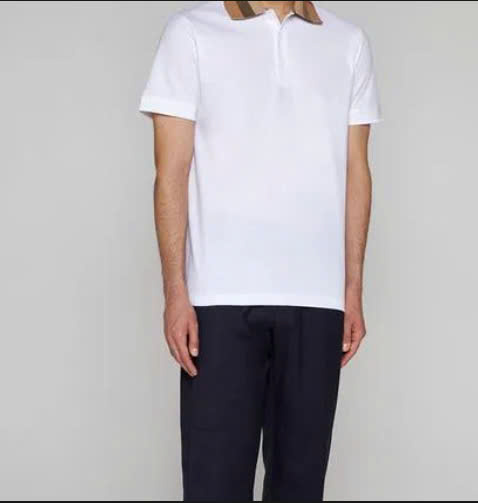 Polo BBR Burberry Viền Cổ Sọc Caro V2