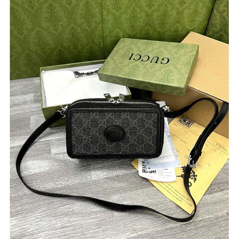 Túi Soft Trunk Đeo Chéo - DC-25 GC interlooking ĐEN