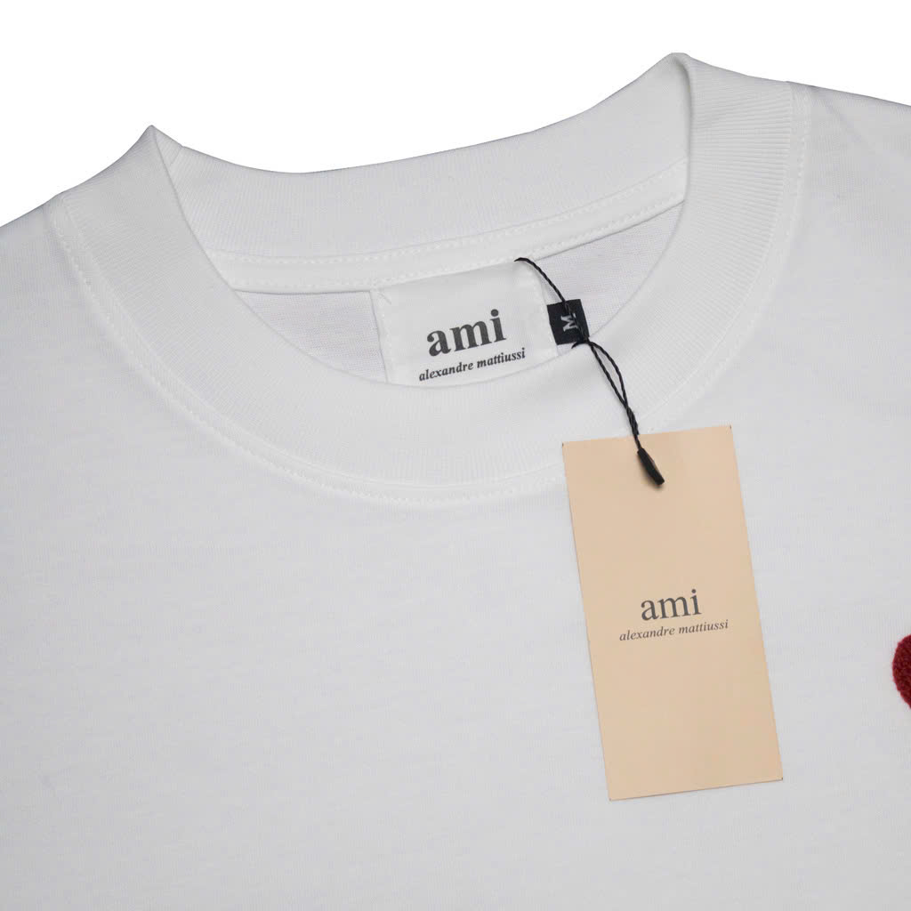 Áo Thun AMI Paris De Coeur (Trắng)
