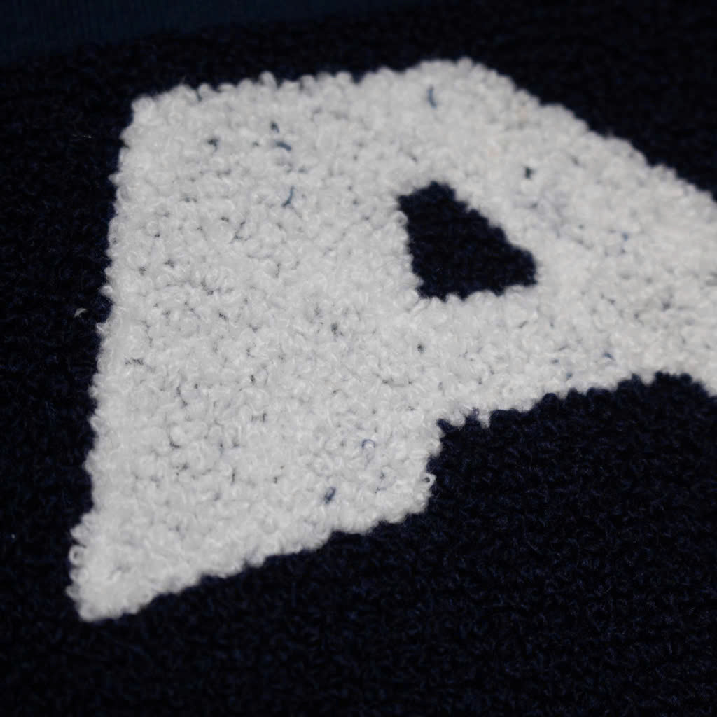 Hoodie Aastu Thêu Xù Flag Logo Đen