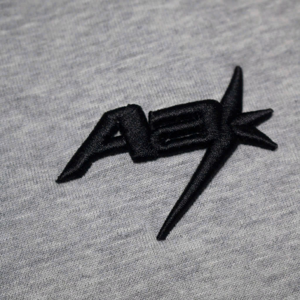 Áo Thun Aa Racing Logo Thêu-Xám