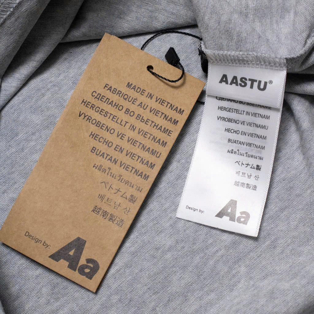 Áo Thun Aa Racing Logo Thêu-Xám
