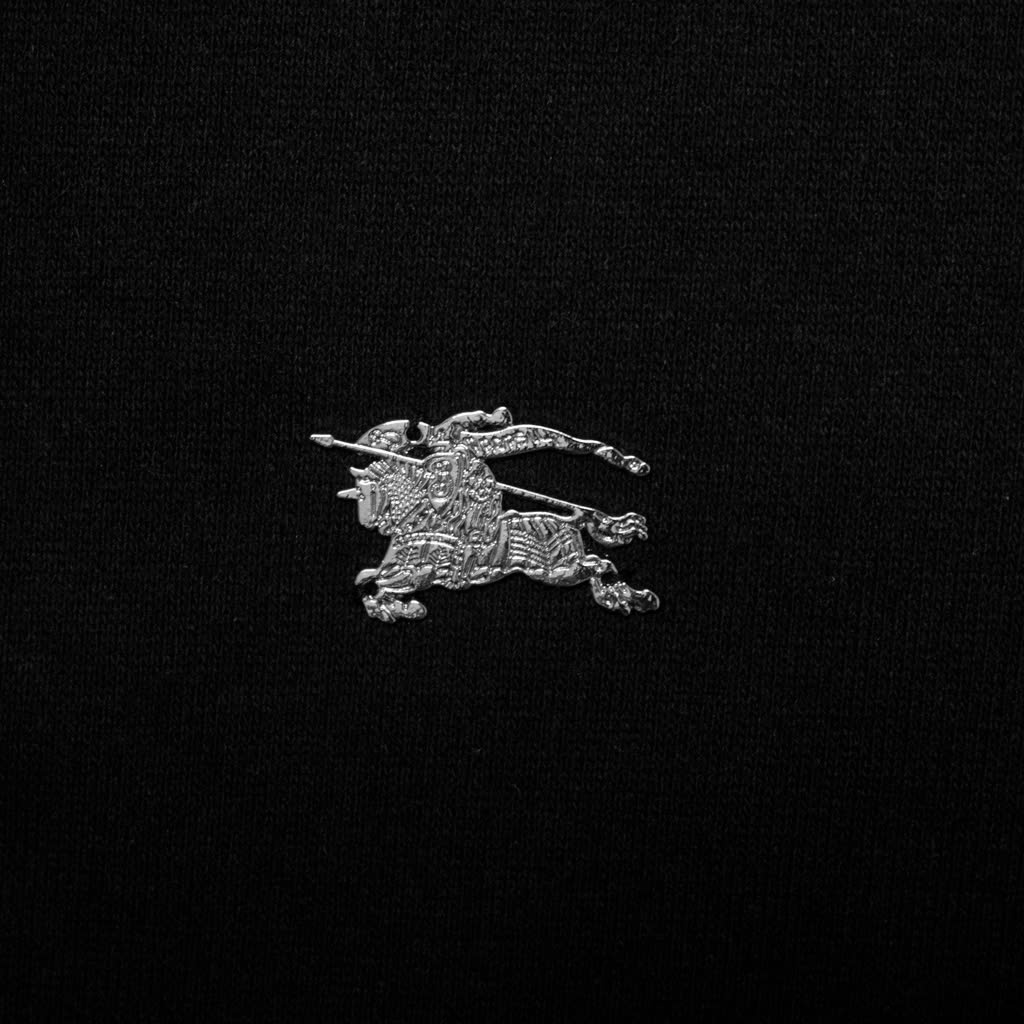 Hoodie Burberry Vintage V2 Logo Kim loại ( Đen)
