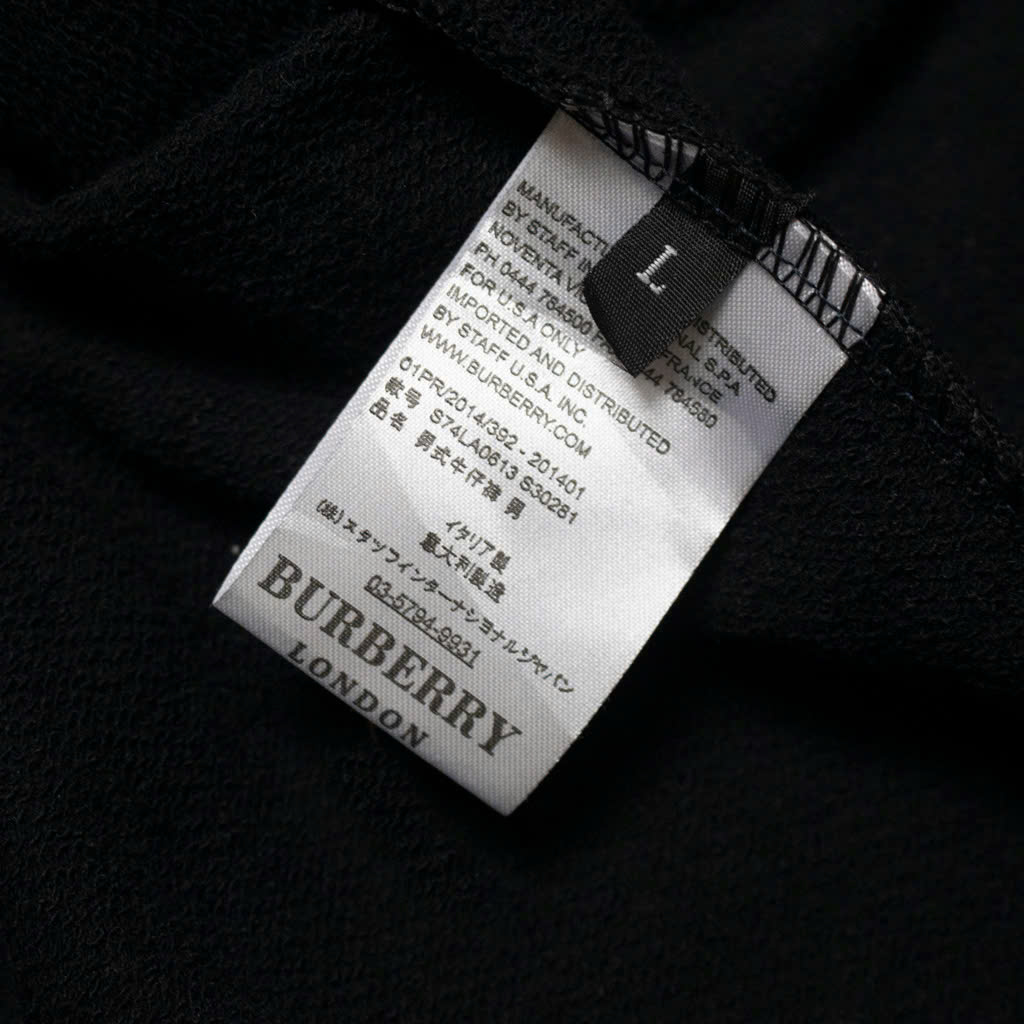 Hoodie Burberry Vintage V2 Logo Kim loại ( Đen)