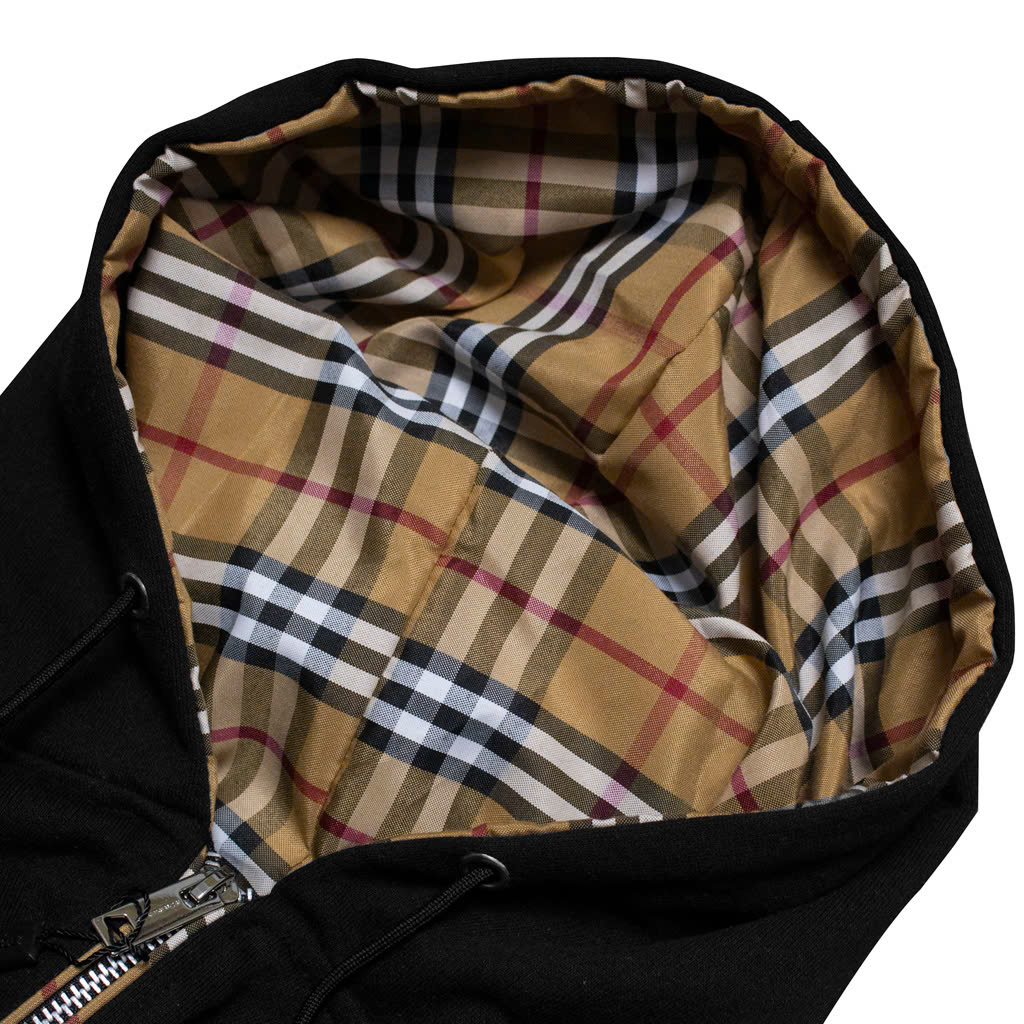 Hoodie Burberry Vintage V2 Logo Kim loại ( Đen)