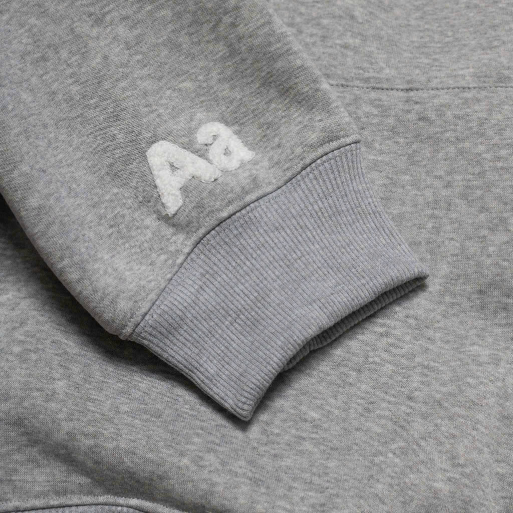 Hoodie Aastu Nỉ Chân Cua Thêu Xù Flag Logo - Xám
