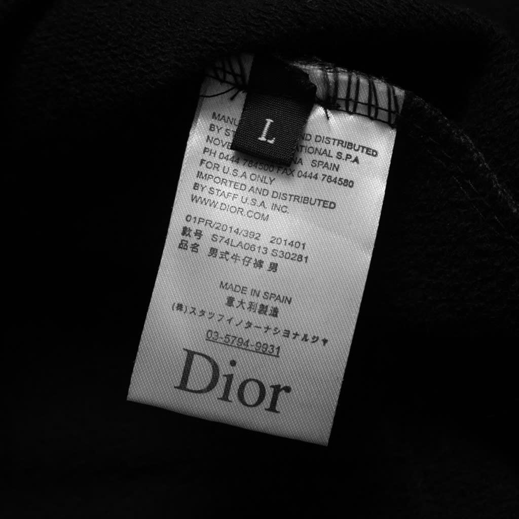 Hoodie Zip Dior BLACK Square (Logo Da)