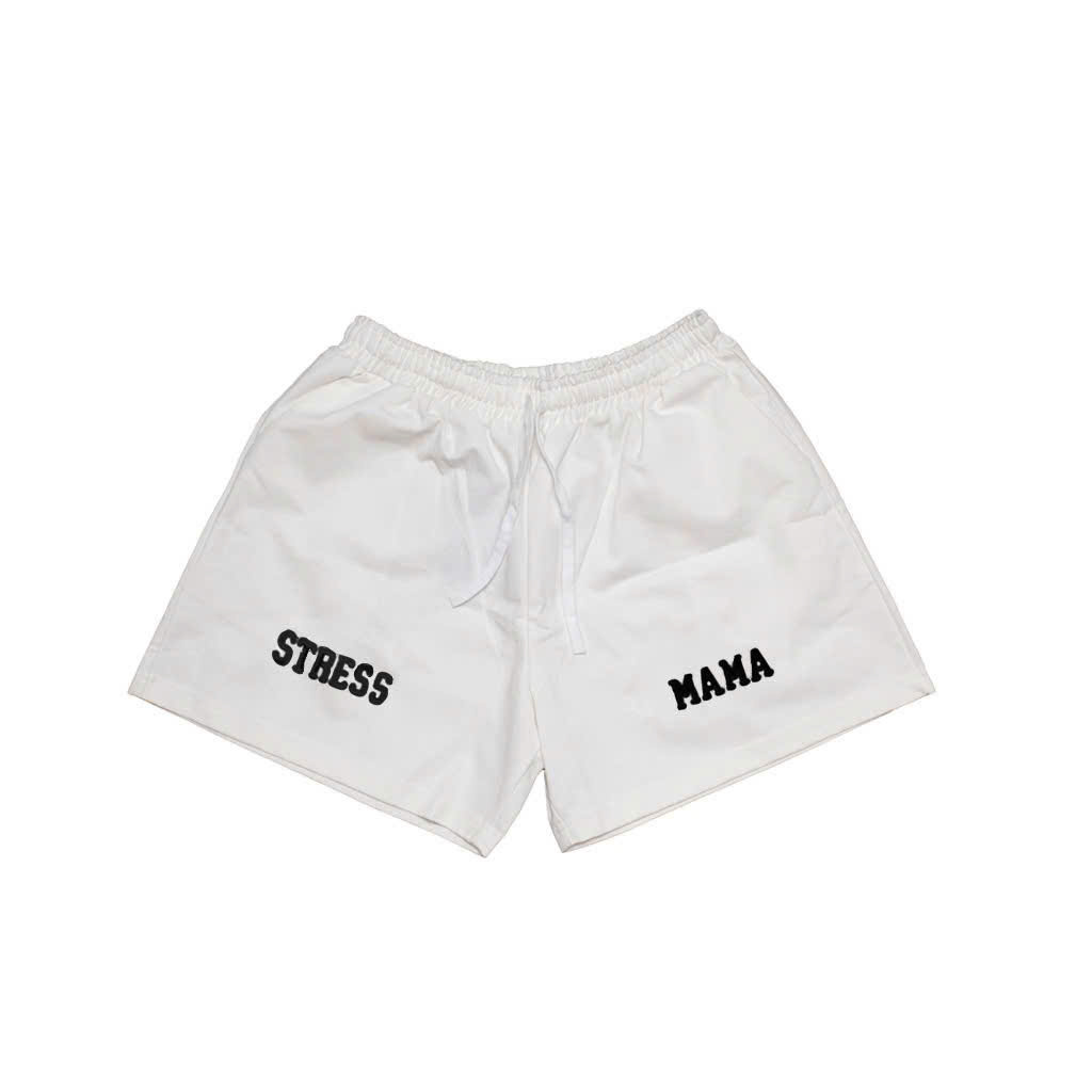 Quần Short Kaki Stressmama Thêu Chữ