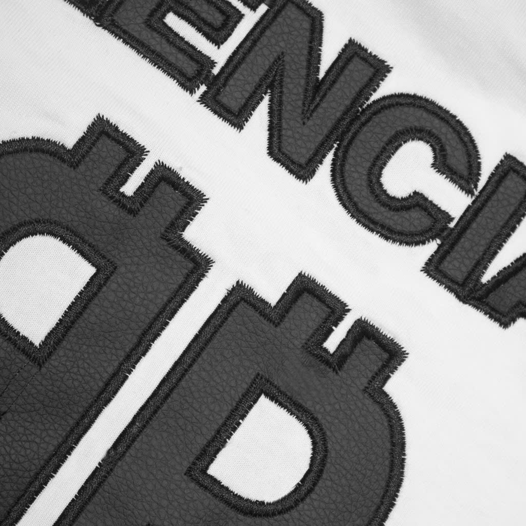 Áo Thun Balenciaga BB Logo Thêu Da - Trắng