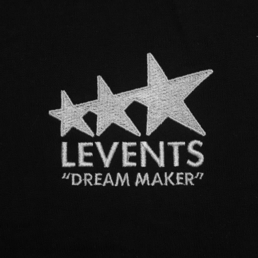 Áo Thun Levents Dream Maker Thêu Xù - Đen