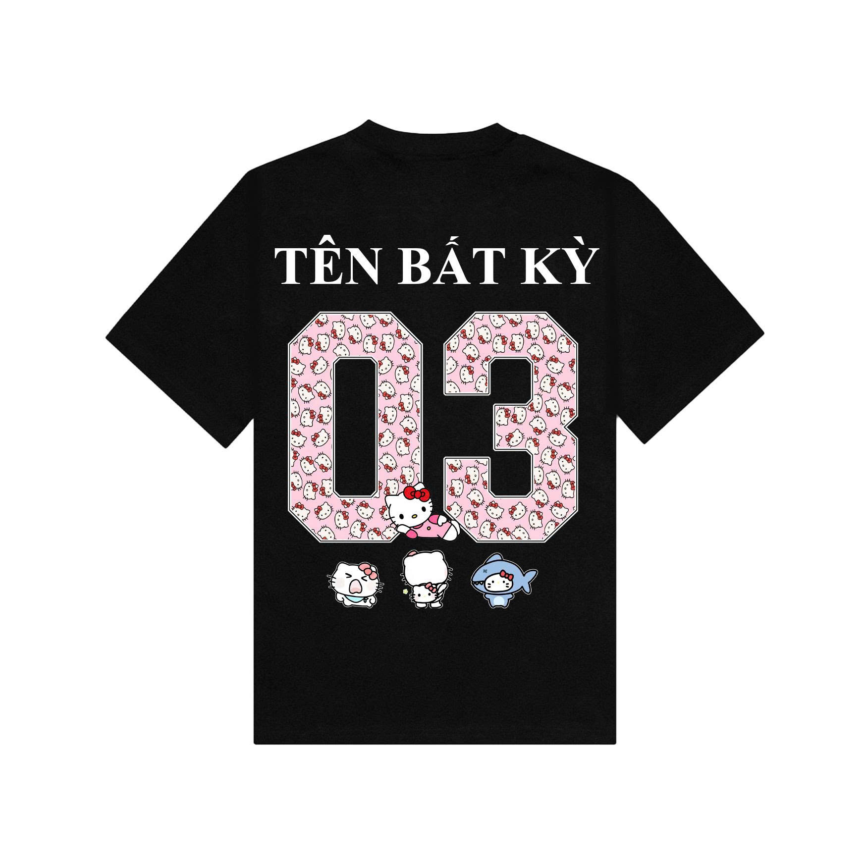 Áo Thun Hello Kitty In Theo Yêu Cầu