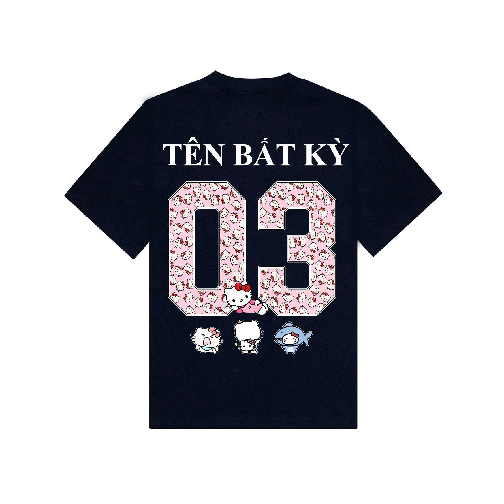 Áo Thun Hello Kitty In Theo Yêu Cầu