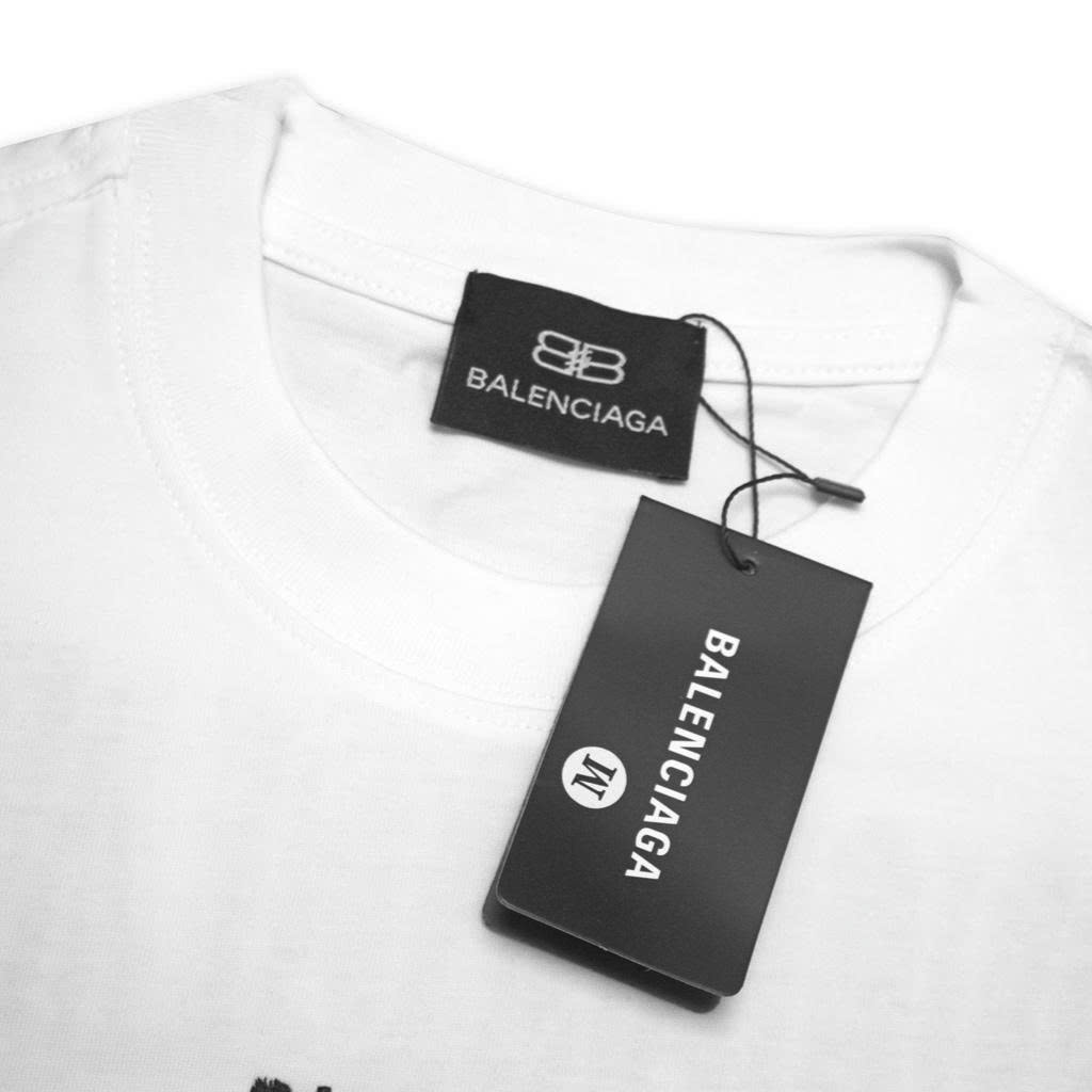 Áo Thun Balenciaga Thêu Da Mặt Sau
