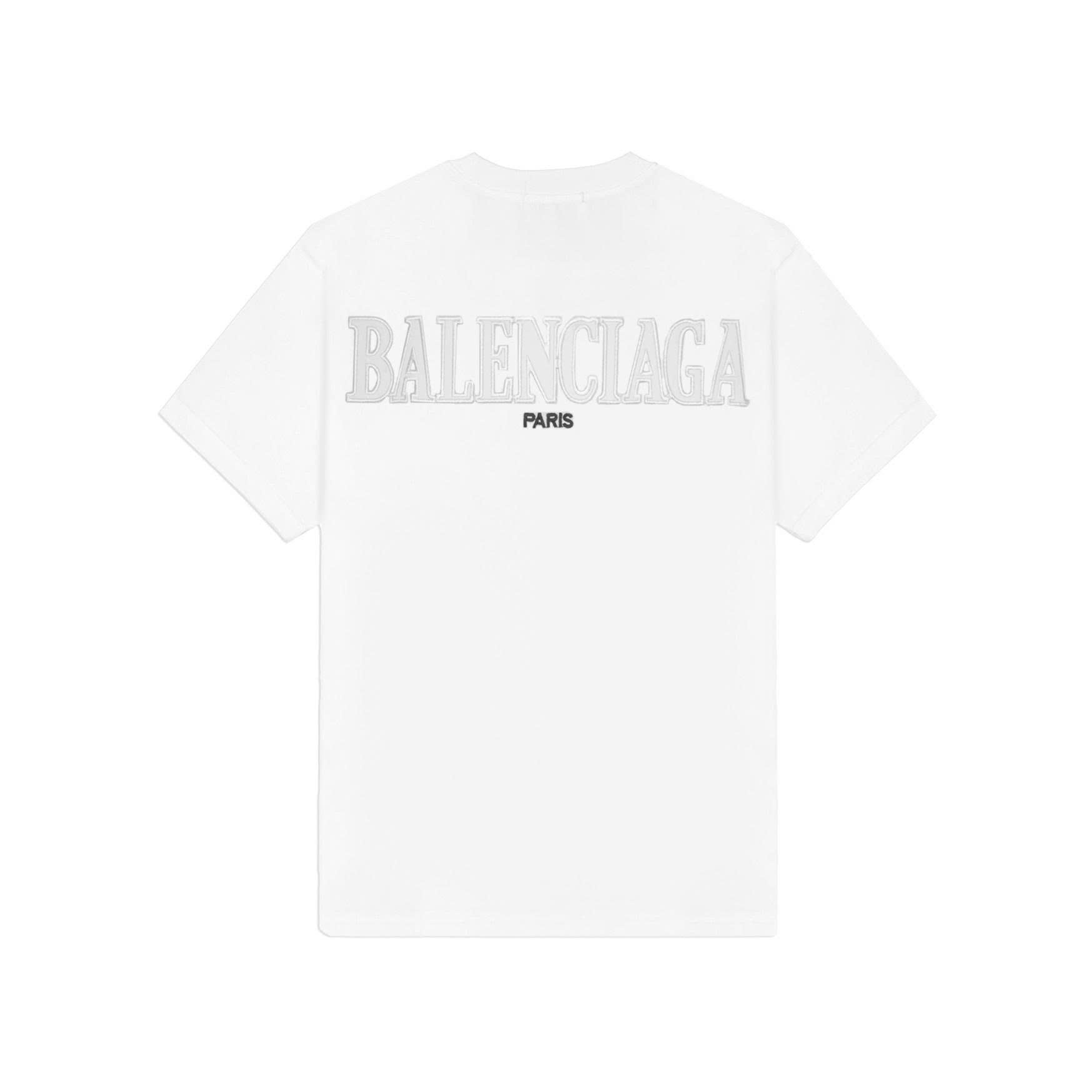Áo Thun Balenciaga Thêu Da Mặt Sau