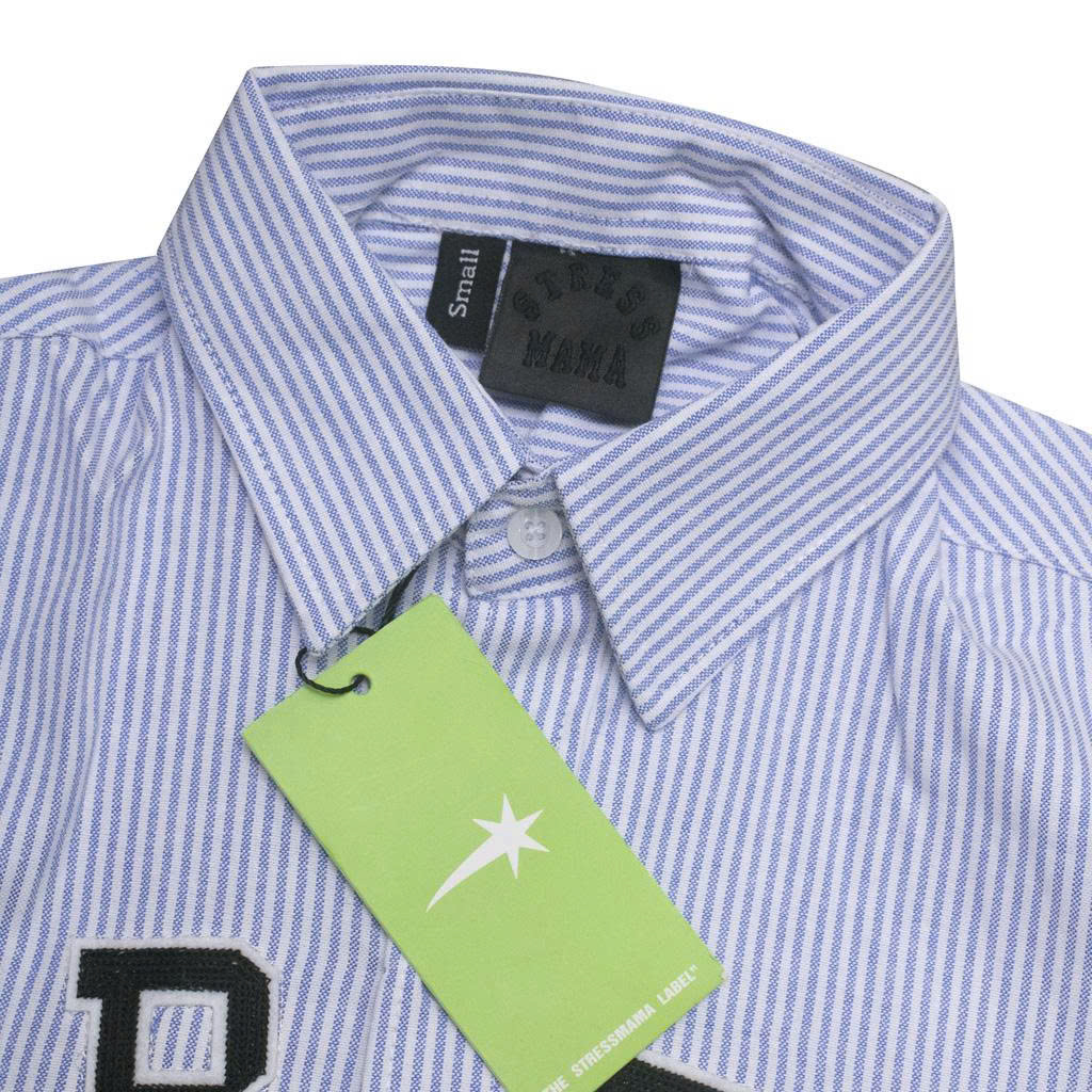 Sơ Mi Stressmama Kẻ Sọc Thêu Tay Dài