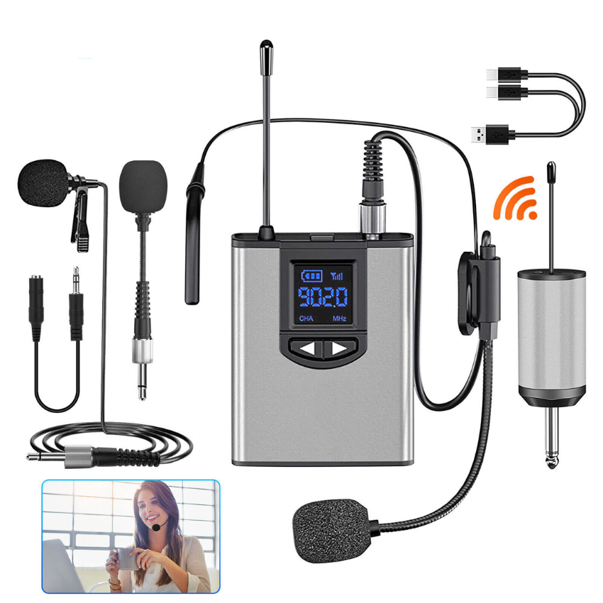 Loa Micro Trợ Giảng Không Dây, Micro Cài Áo/Thuyết Trình/Đi Dạy – Âm Thanh Rõ Nét, Pin Lâu, Kết Nối Ổn Định