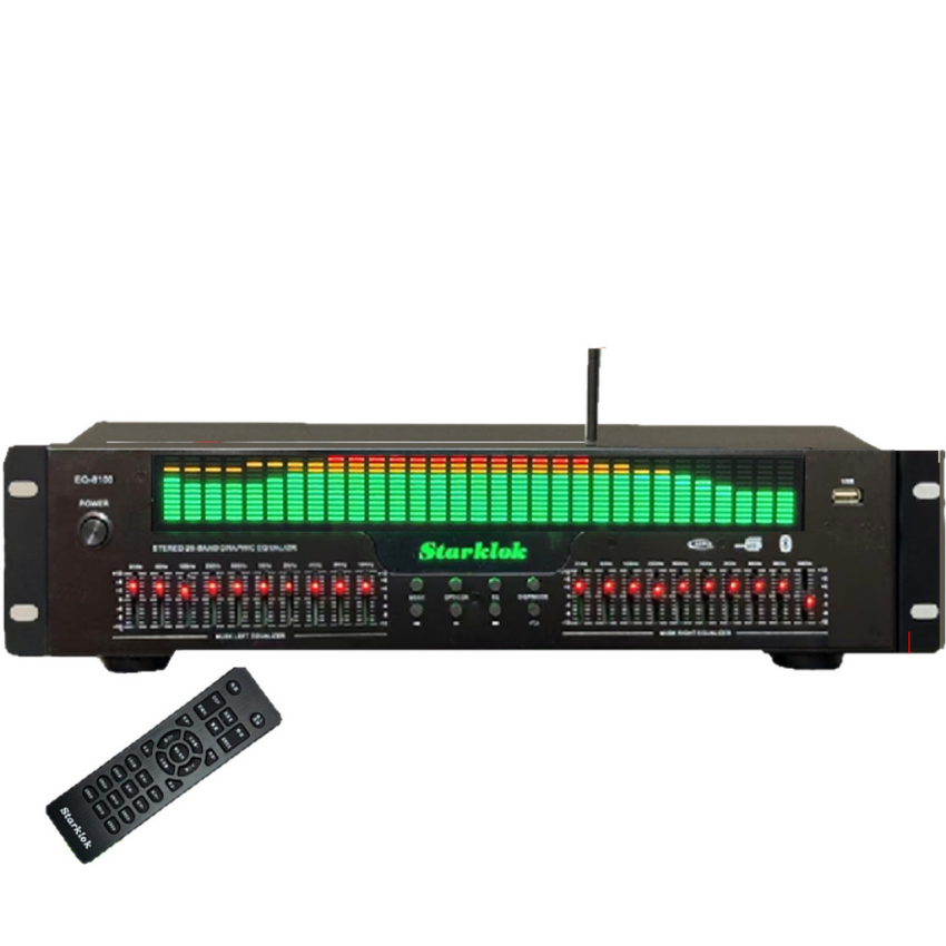 Lọc xì Starklok EQ-8100 chỉnh âm 20 cần – hỗ trợ Bluetooth, USB, điều khiển từ xa tiện lợi