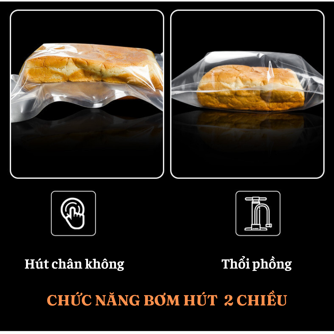 Máy hút chân không Gunssi P280C-hàn nhiệt bằng thao tác bấm tiện lợi-độ ồn máy nhỏ-BH 12 tháng