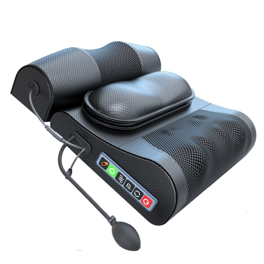Gối massage cổ 20 bi, gối matxa hồng ngoại, hàng chính hãng bảo hành 12 tháng, có túi khí nâng cổ