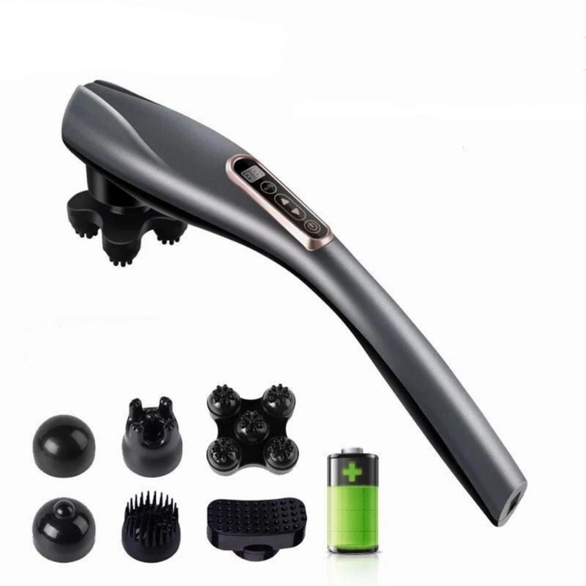 Máy massage cầm tay, máy đấm lưng cao cấp 6 đầu, pin sạc không dây siêu tiện lợi an toàn, bảo hành 6 tháng