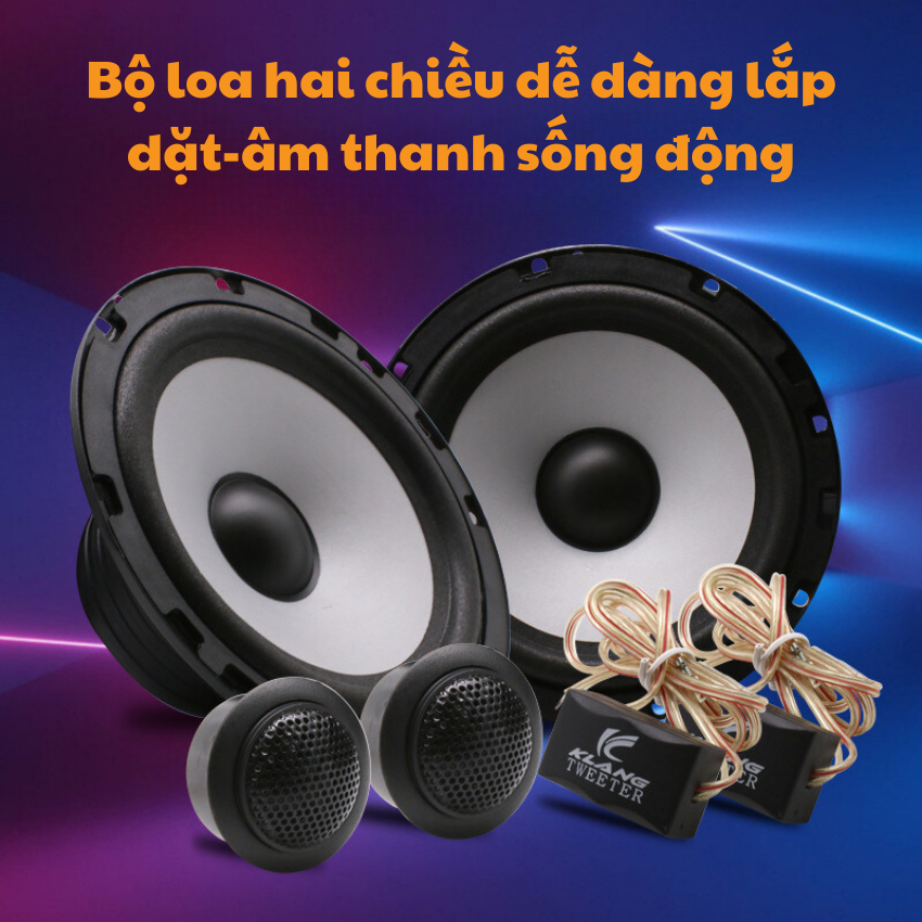 Loa cánh ô tô hai chiều Gunssi K-A650-công suất đỉnh lên đến 150W-dễ dàng lắp đặt-âm thanh sống động