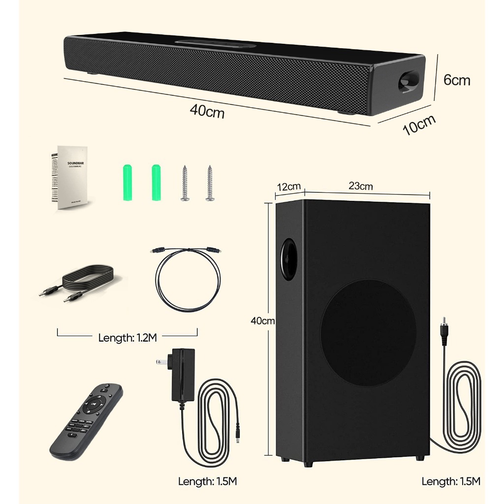 Loa Gunssi Sounbar S22 loa với âm thanh sống động-công suất lớn 120W-dễ lắp đặt với âm trần mở rộng