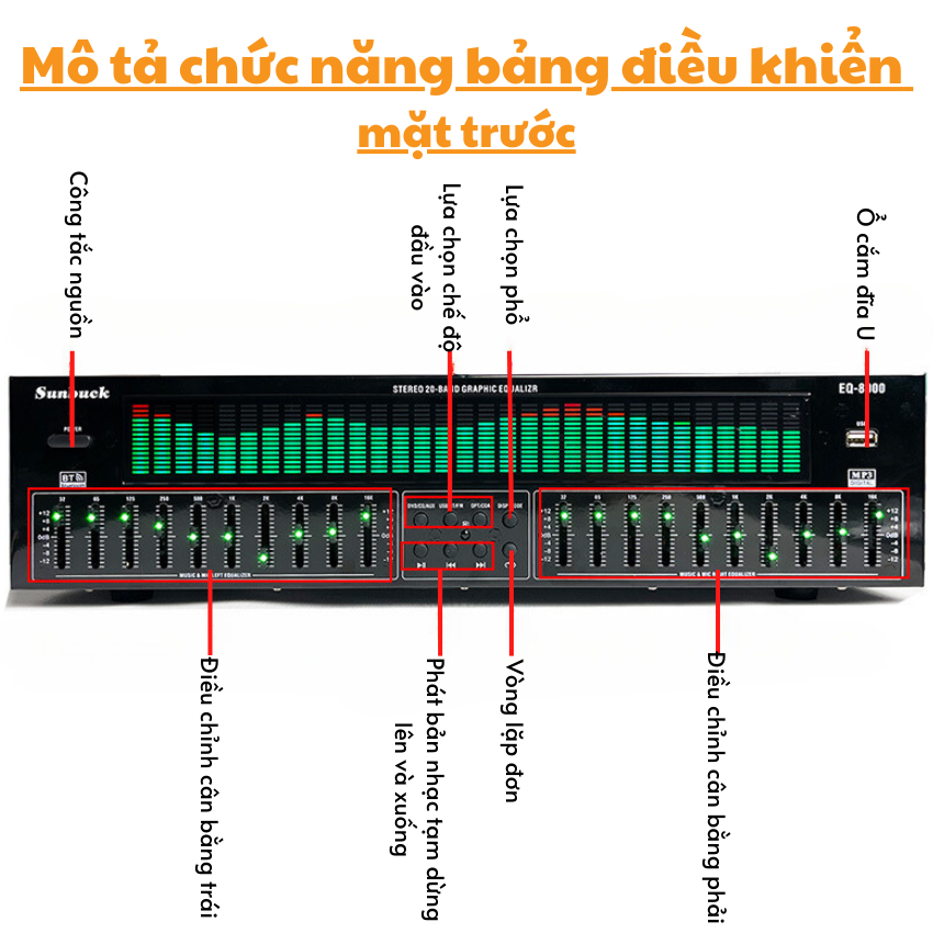 Lọc xì-cân bằng âm thanh EQ-8000