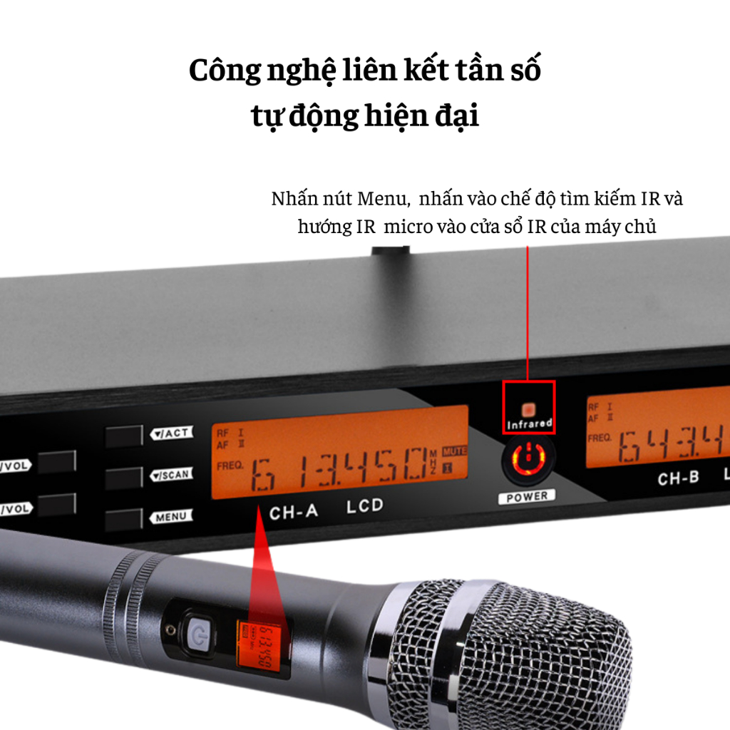 Bộ micro kèm đầu thu không dây Gunssi TS-8500-tính năng linh hoạt-hiệu suất ổn định-chất lượng cao