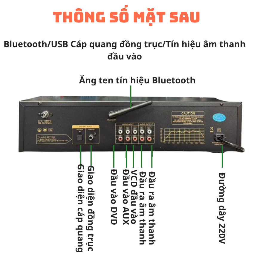 Lọc xì Starklok EQ-8100 chỉnh âm 20 cần – hỗ trợ Bluetooth, USB, điều khiển từ xa tiện lợi