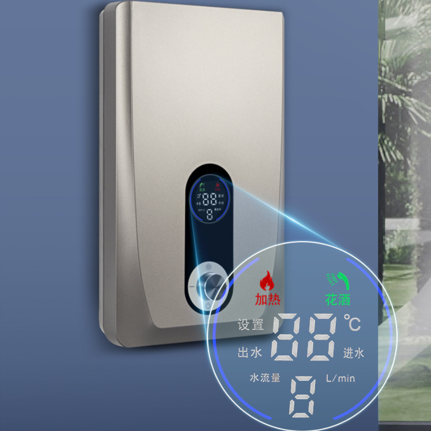 Máy nước nóng trực tiếp Gunssi DSK-55-có bơm tăng áp-tích hợp nhiều chức năng an toàn-chống rò rỉ