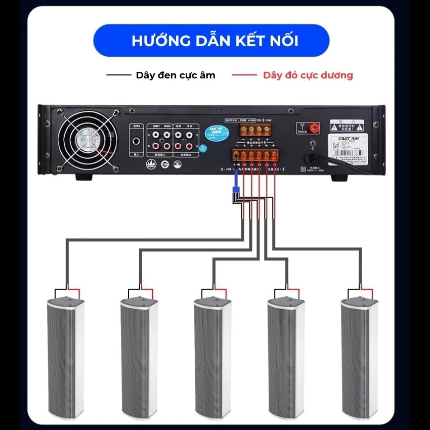 Loa cột treo tường SAST HQ-260 HQ-280, loa hộp treo tường, loa gắn tường ngoài trời công suất lớn 80W, chất âm hay