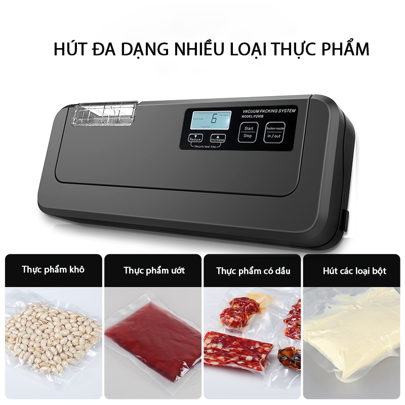 Máy hút chân không Gunssi P290B-lực hút nhanh-mối hàn đẹp không kén túi-tiện lợi cho hộ kinh doanh