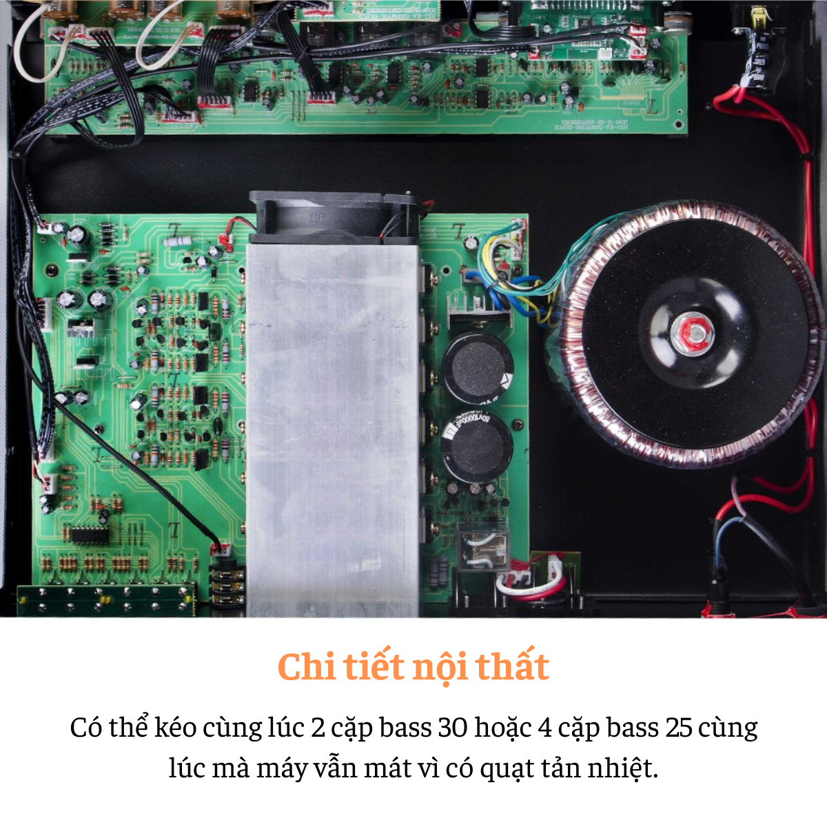 Amply đẩy liền vang Gunssi KA-5200 công suất lớn-có khả năng chống hú tốt-kết nối bluetooth dễ dàng