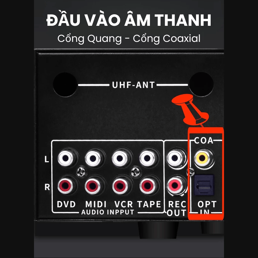 Cục đẩy kèm micro Gunssi DSP-300-micrô không dây-kết nối Bluetooth 5.0 và âm thanh chống hú cực tốt