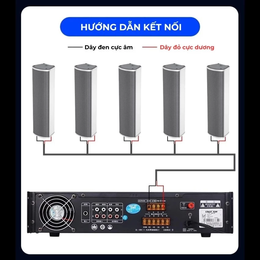 Loa cột treo tường SAST HQ-260 HQ-280, loa hộp treo tường, loa gắn tường ngoài trời công suất lớn 80W, chất âm hay