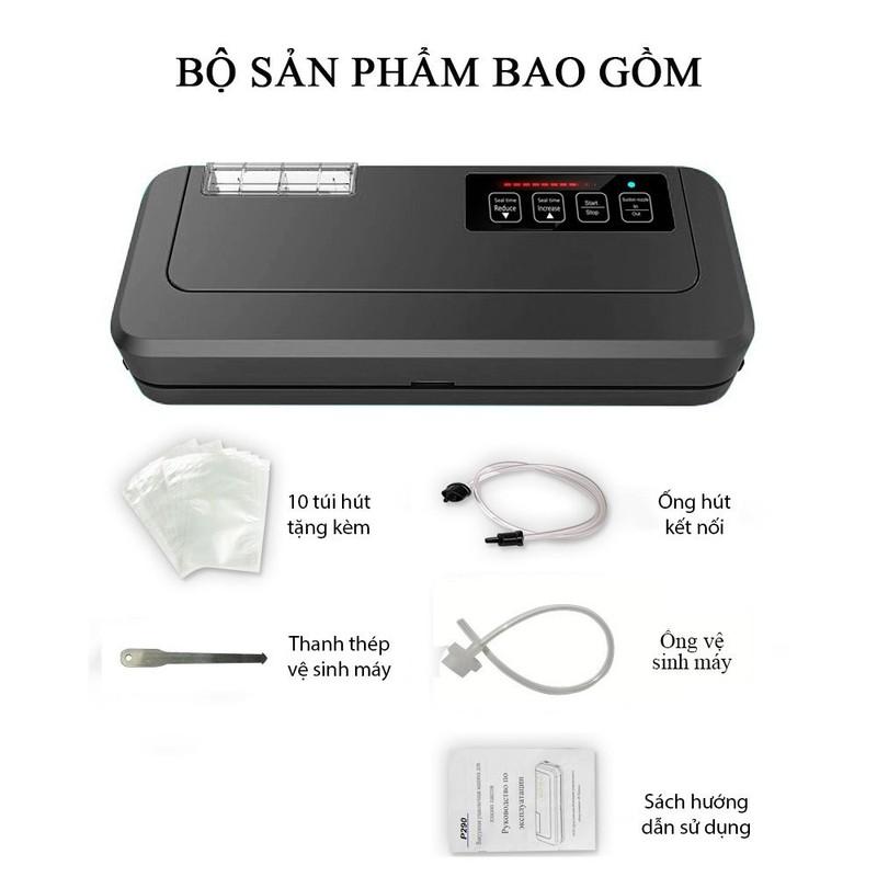 Máy Hút Chân Không Thực Phẩm GUNSSI P290[TẶNG TÚI]-máy hút chân không không kén túi-hút được cả nước và bột