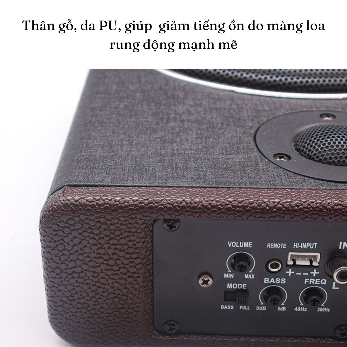 Loa sub ô tô Gunssi-công suất lớn-loa siêu trầm gầm ghế ô tô 8 inch-bảo hành 12 tháng