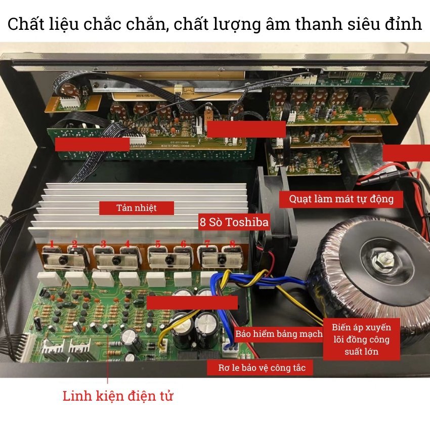 Amply bluetooth GUNSSI SUNBUCK KA-8900 công suất lớn-hỗ trợ nhiều đầu cắm hiện đại có bộ khuyếch đại