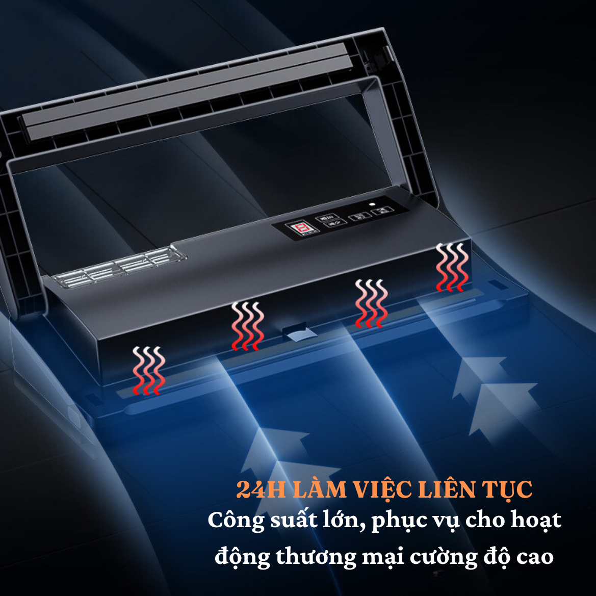 Máy hút chân không Gunssi P280C-hàn nhiệt bằng thao tác bấm tiện lợi-độ ồn máy nhỏ-BH 12 tháng