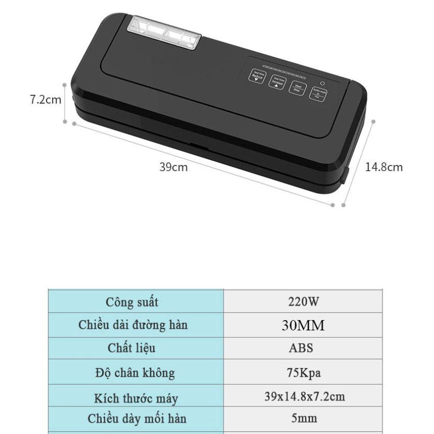 Máy Hút Chân Không Thực Phẩm GUNSSI P290[TẶNG TÚI]-máy hút chân không không kén túi-hút được cả nước và bột
