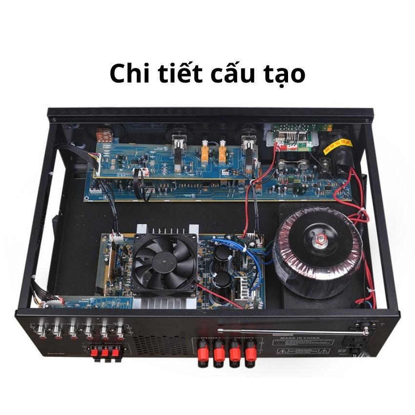 Amply Gunssi AV-602 có công suất lớn-khả năng tái tạo âm thanh-kết nối bluetooth-bảo hành 12 tháng