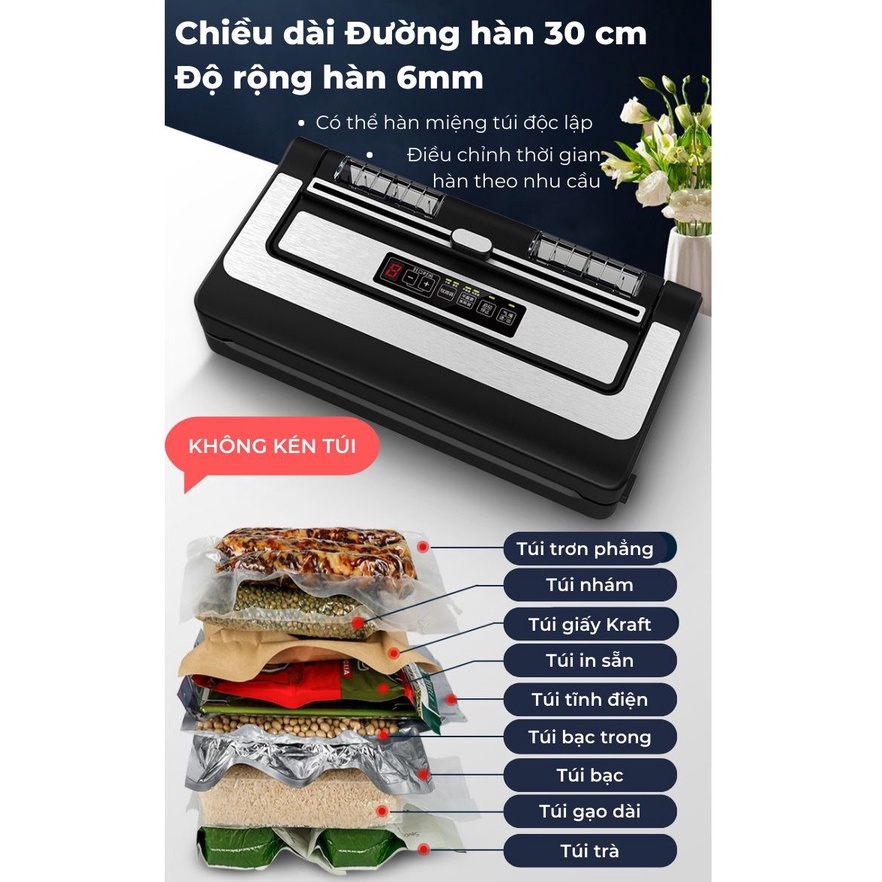 Máy hút chân không PW300A Gunssi-hút tự động không kén túi an toàn-cho hộ kinh doanh gia đình