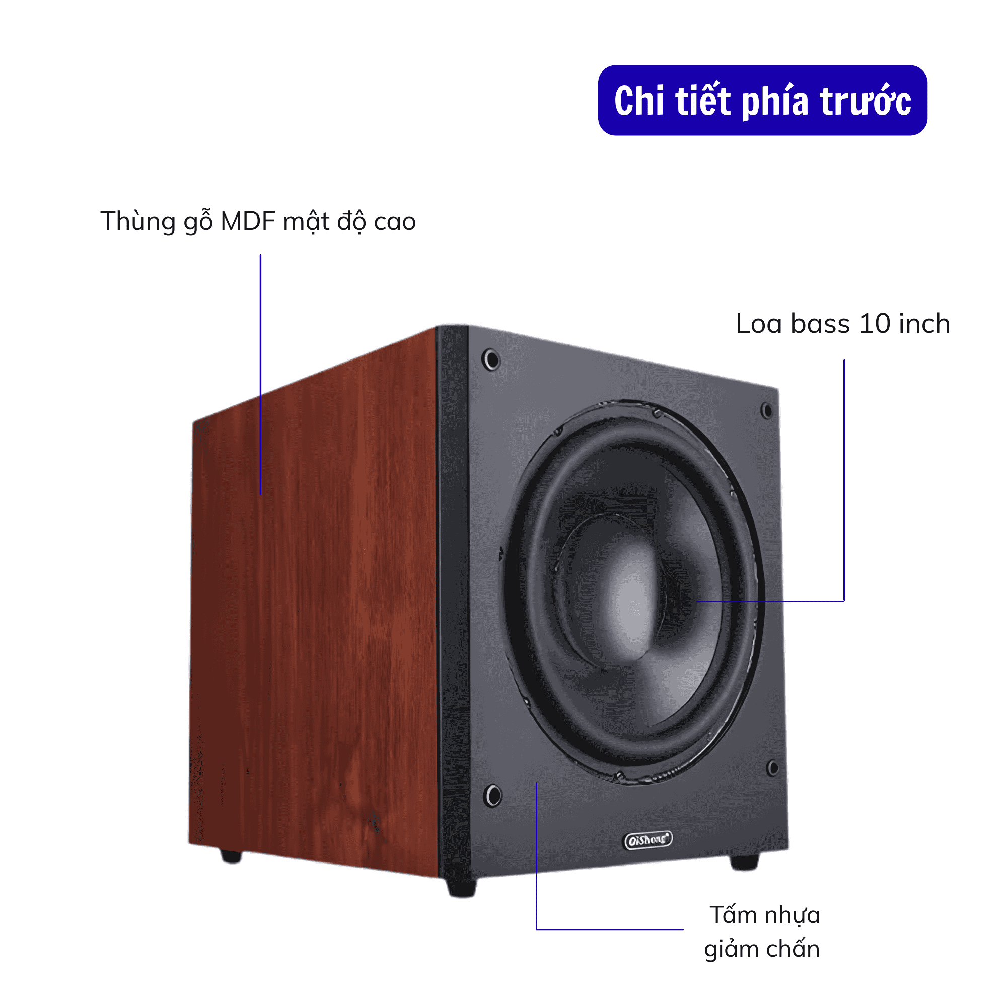 Loa Sub Hơi HQ-35 Bass 30 (12 Inch), Công Suất 200w, Loa Siêu Trầm Thụ Động Cho Dàn Âm Thanh Gia Đình
