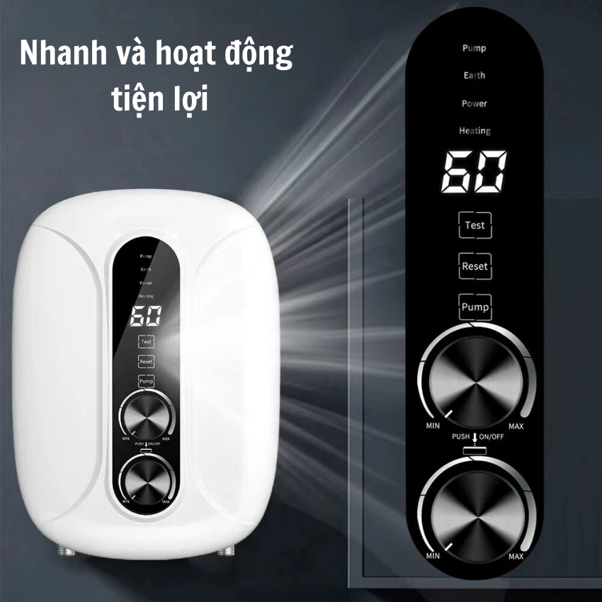 Máy nước nóng trực tiếp Gunssi DSK-55-thiết kế nhỏ gọn-dễ dàng lắp đặt nhiều vị trí trong nhà,căn hộ