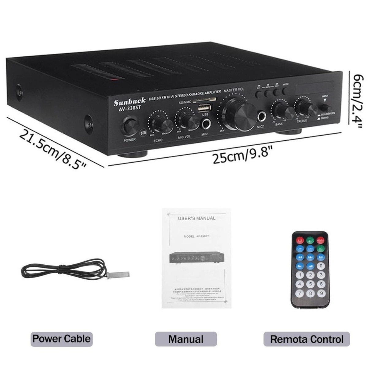 Amply Bluetooth AV-338ST
