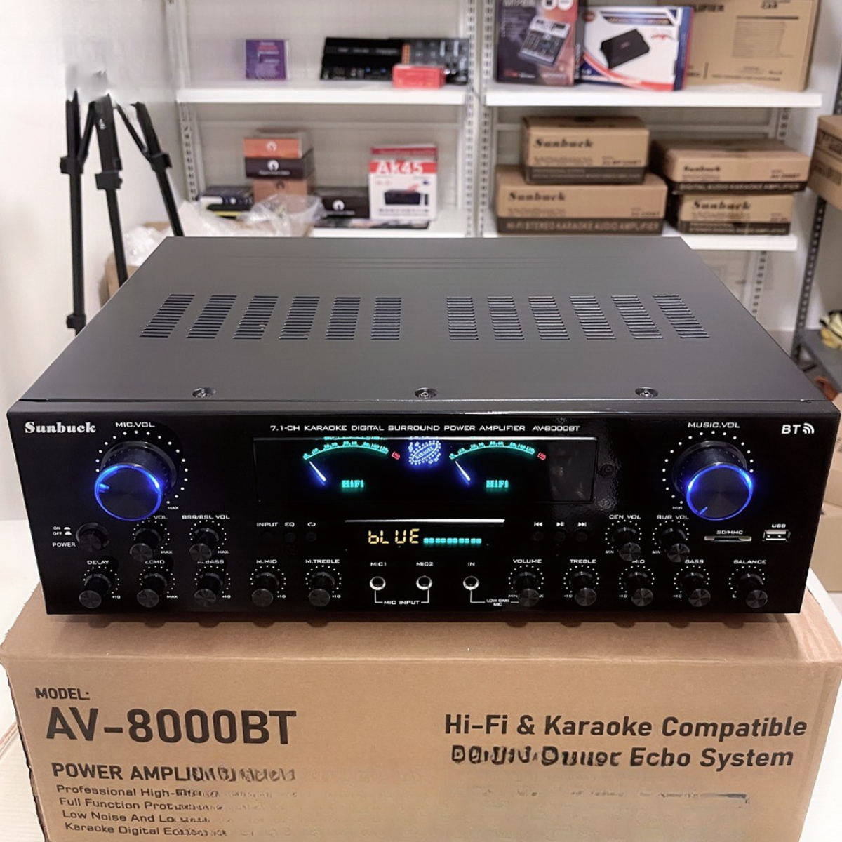 Amply GUNSSI Sunbuck AV-8000HD công suất 1000W có Bluetooth